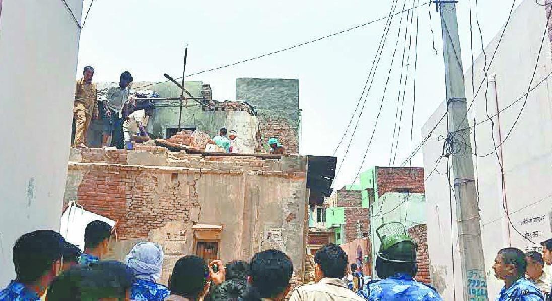 beri distroy house, RAF, jhajahar Police, jhajjhar/bahadurgrah