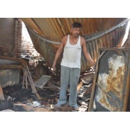 fire in house, luggage burn, ambala