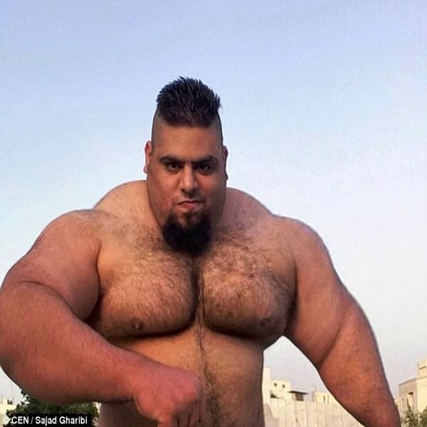 The incredible Iranian 'Hulk' who is 24 stone of near solid muscle 