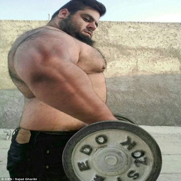 The incredible Iranian 'Hulk' who is 24 stone of near solid muscle 