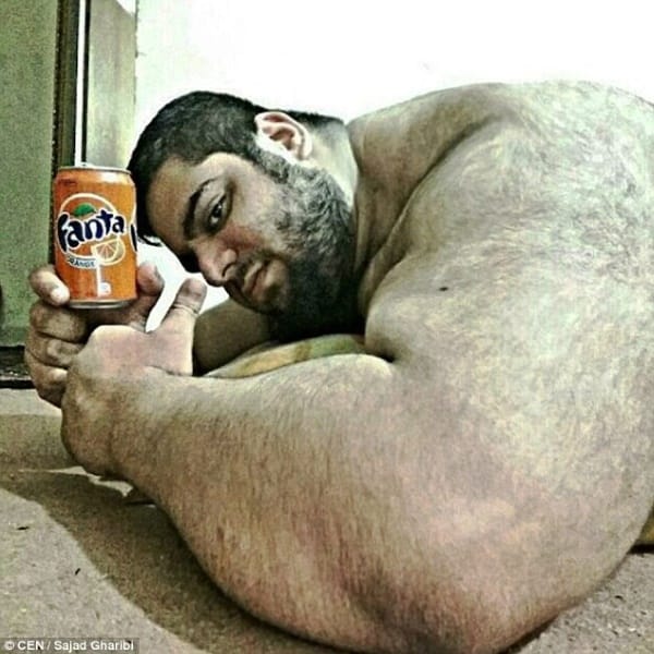 The incredible Iranian 'Hulk' who is 24 stone of near solid muscle 