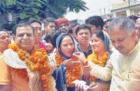 The chairman and vice-chairman of the party supporters crown, Karnal