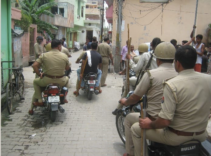 Police raiding