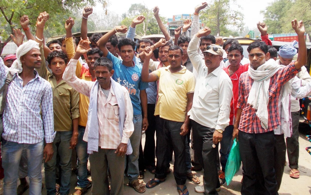 Rallied to protest the beating the auto driver
