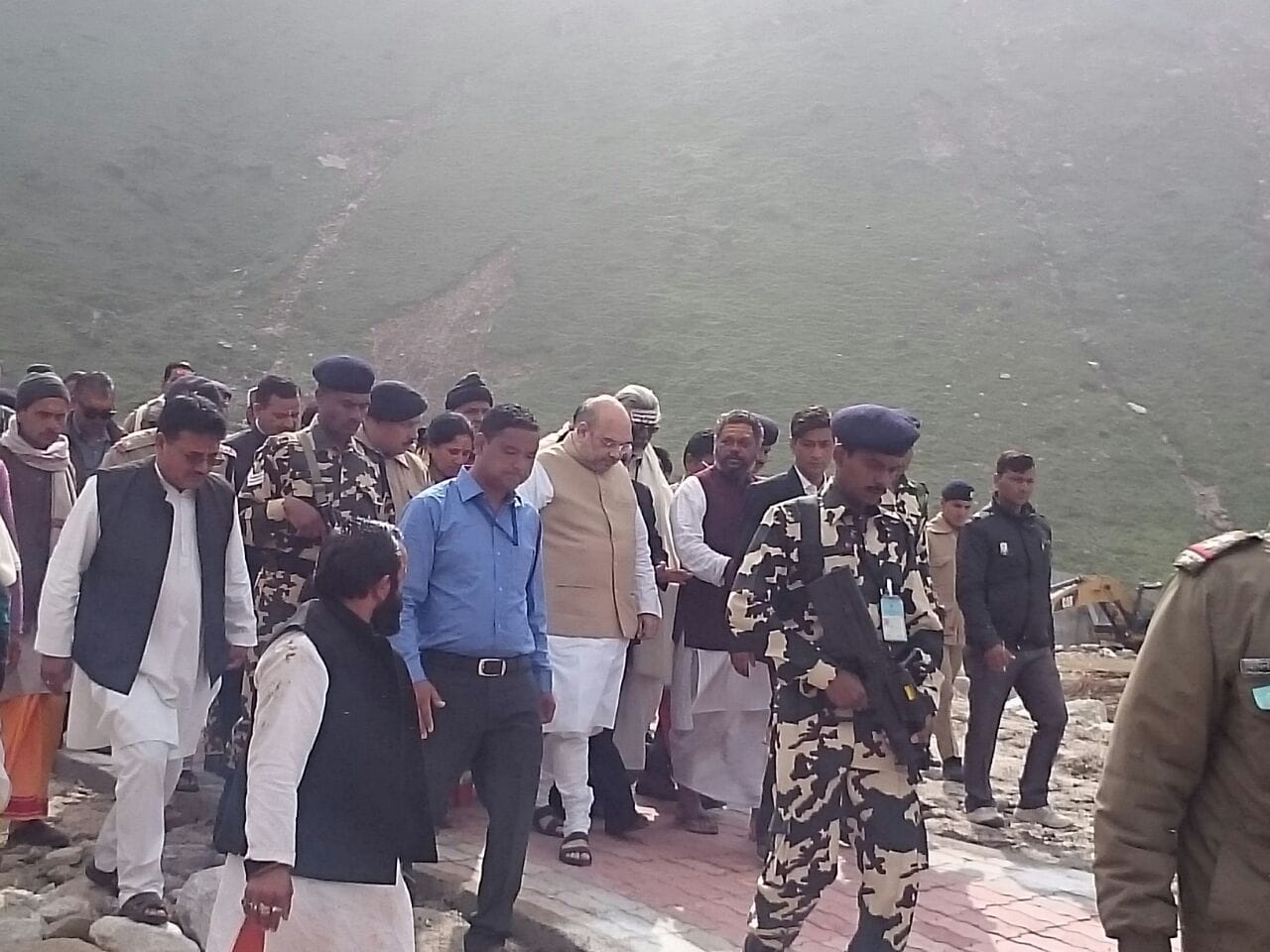 amit shah visit kedarnth dham before rally.