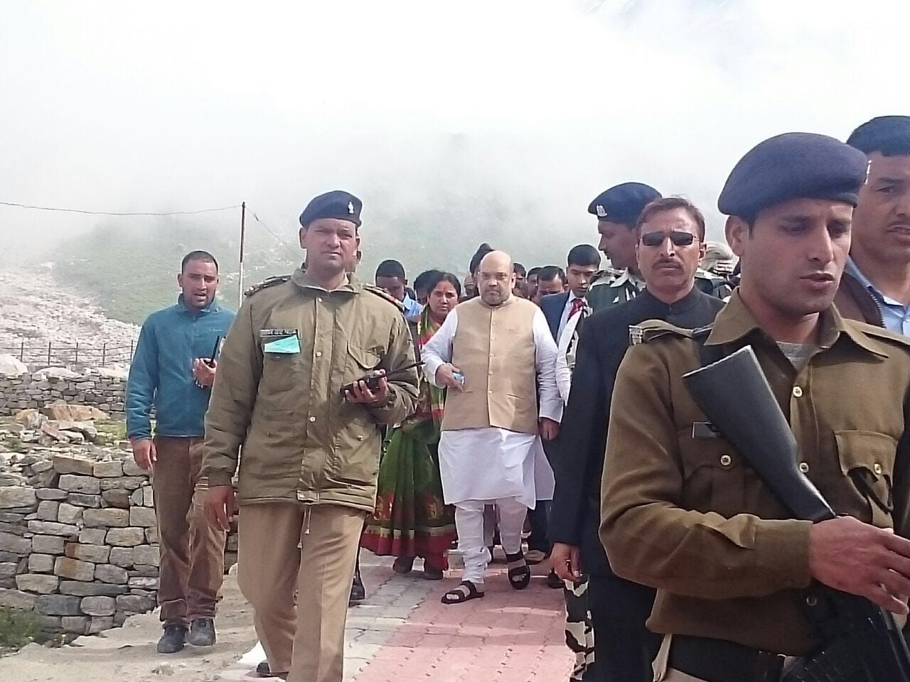 amit shah visit kedarnth dham before rally.