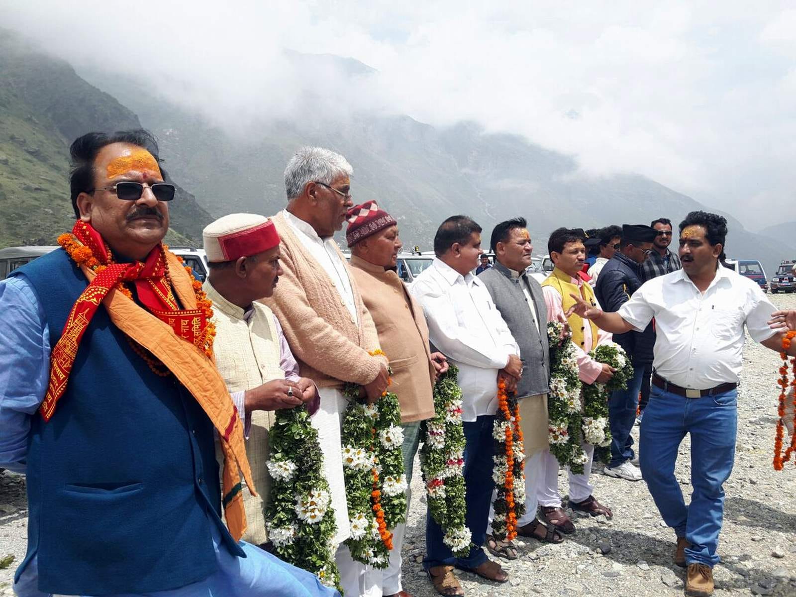 badrinath visit photos of bjp president amit shah.
