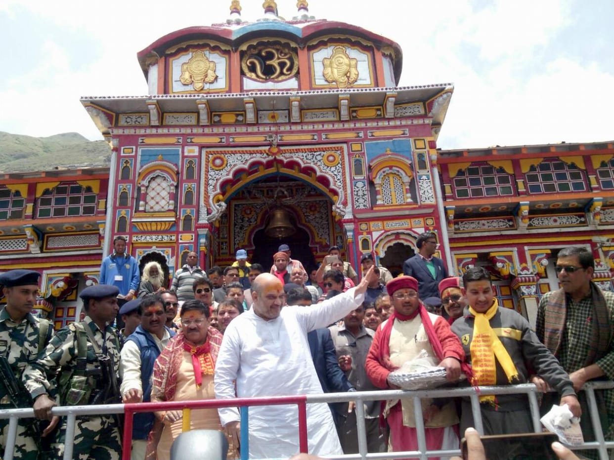 amit shah in badrinath.