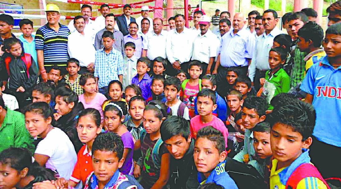 Rained the district level competition boxers punch