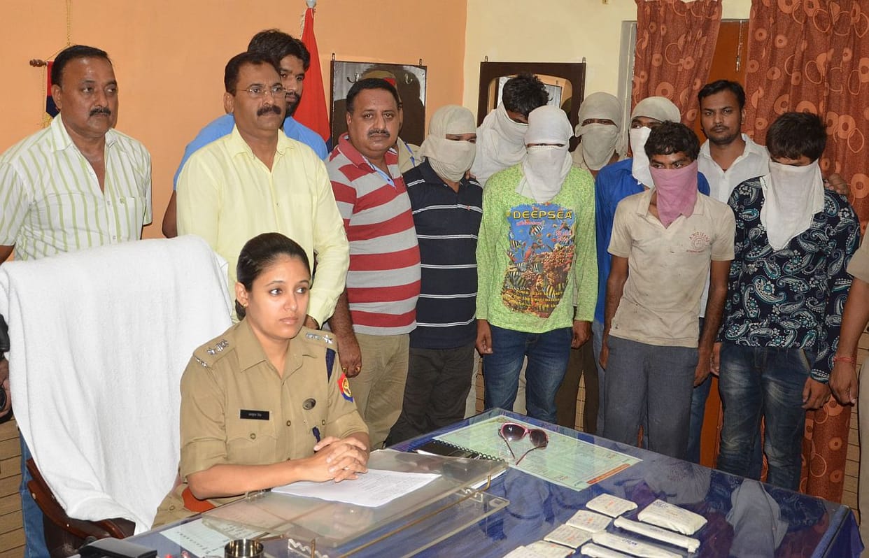 The seven were arrested Crooks.