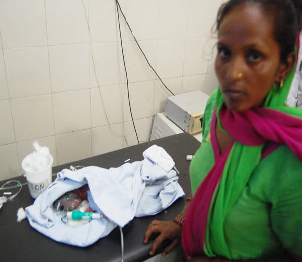 new born baby found on road behind ambala city roadways workshop