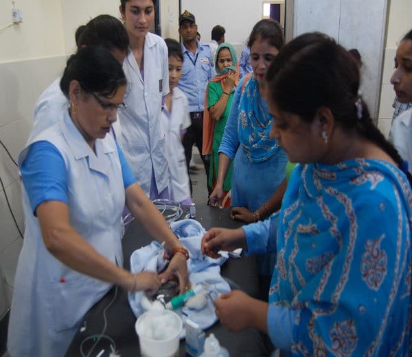 new born baby found on road behind ambala city roadways workshop
