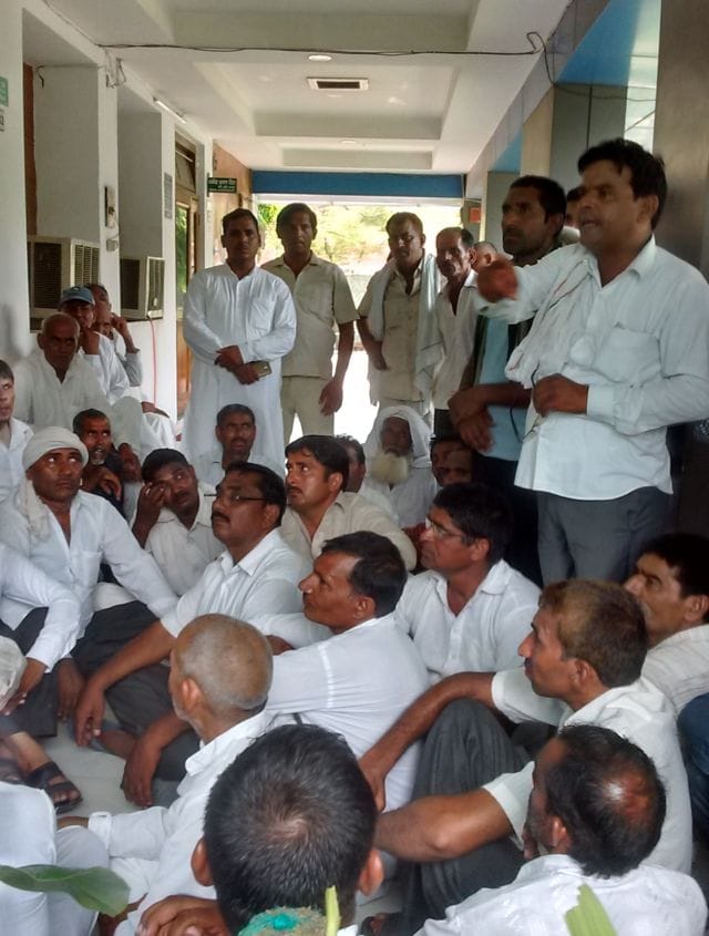 GDA staging a sit-in compensation for farmers