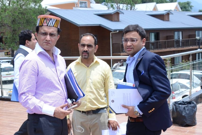 Saurav Ganguly in New look at HPCA Dharamshala.