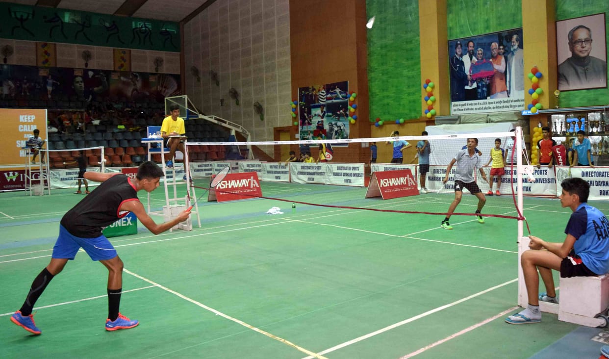 mdu, sports, player, badminton, north zone badminton championship, haryana, rohtak