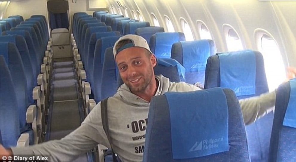 only passenger on a flight 
