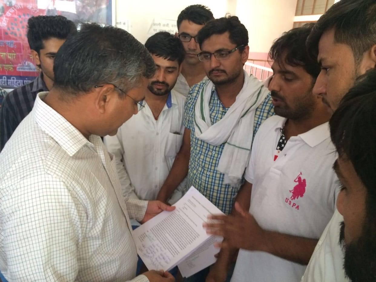 student, student union election, union election, election, rohtak, inso, protest, haryana