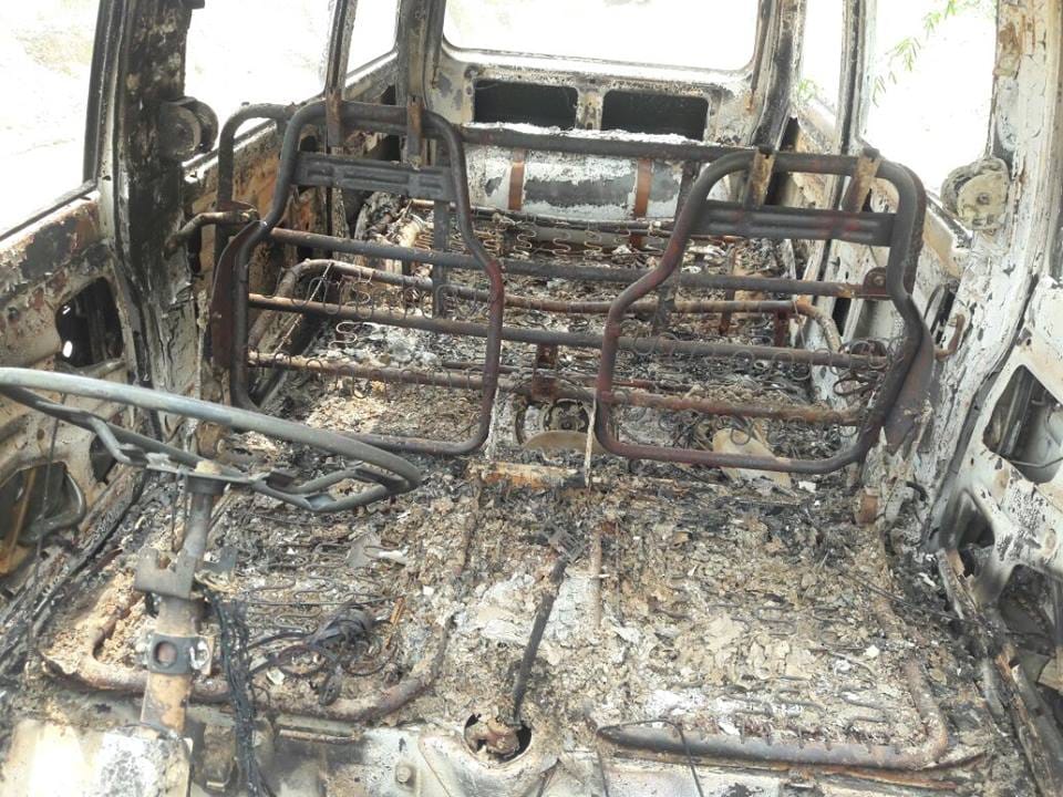 young man burnt alive in van fire incident in sonipat
