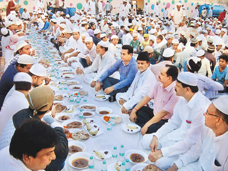 Guests sitting in the mosques of Allah