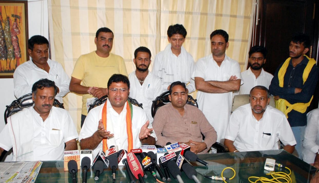 press conference, ashok tanwar press conference, haryana congress president press conf, sirsa