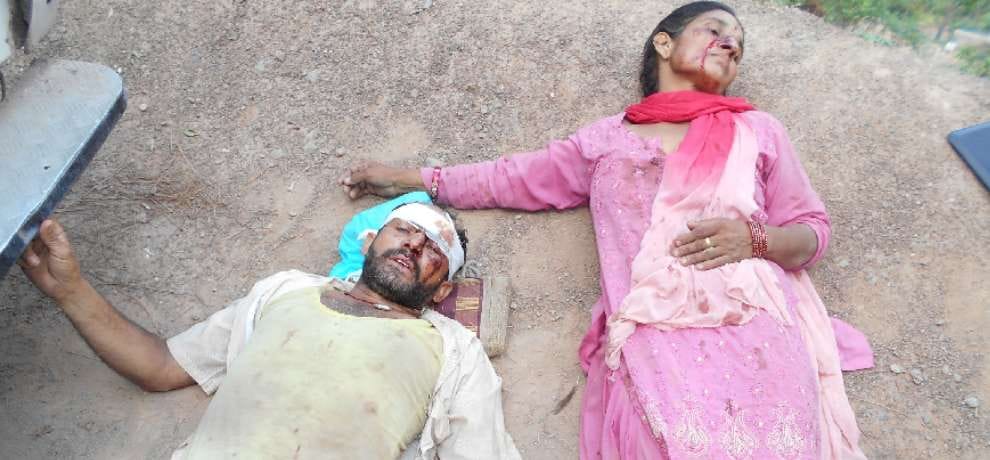 couple beaten unconscious in bilaspur