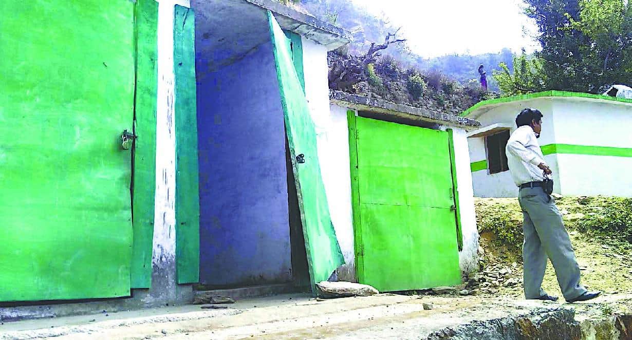 officers asked deity to give permission to make toilet.