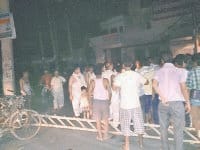 people protest against electricity department, road jam, kaithal