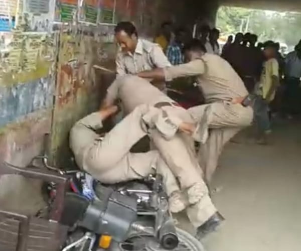 Police men had fight for money