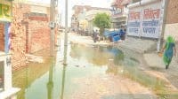 water leakge, road damage, fatehabad, harayana