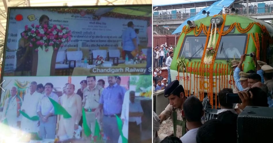 sonipat jind passanger train, rail minister inagurates sonipat train, suresh prabhu