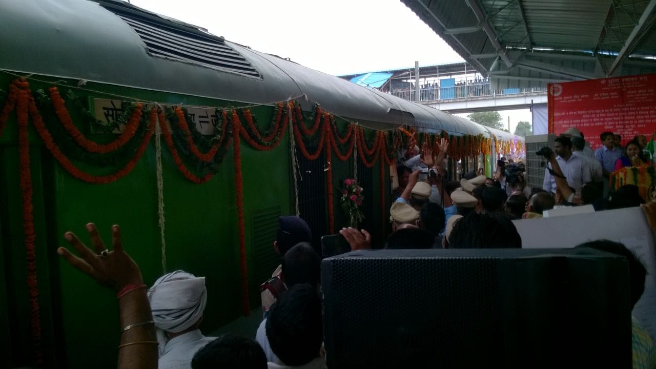 sonipat jind passanger train, rail minister inagurates sonipat train, suresh prabhu