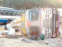 truck accident, kaithal way two hours jaam, karnal