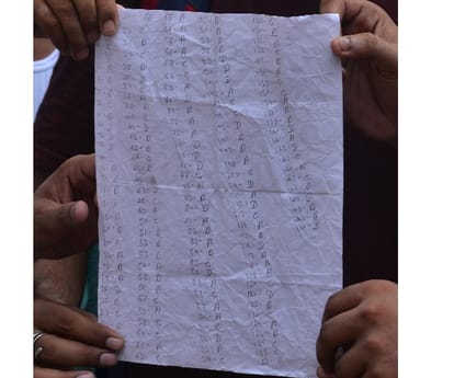 Ruckus during UPSSSC examination in Lucknow.