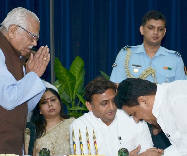 Pics of miniters oath ceremony in UP.
