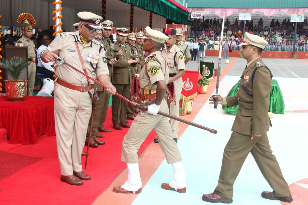 officers passing out parade at itbp academy.