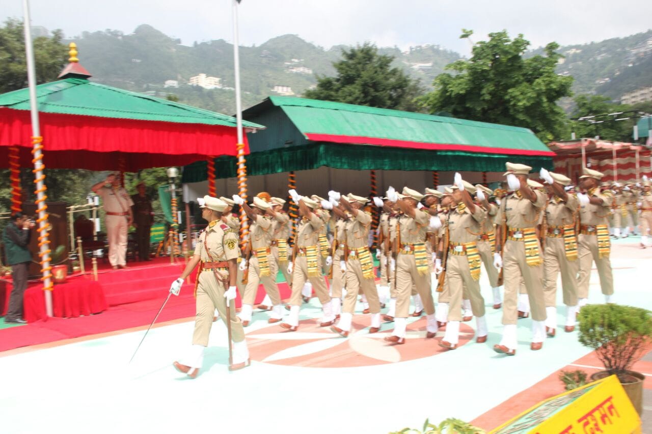 officers passing out parade at itbp academy.