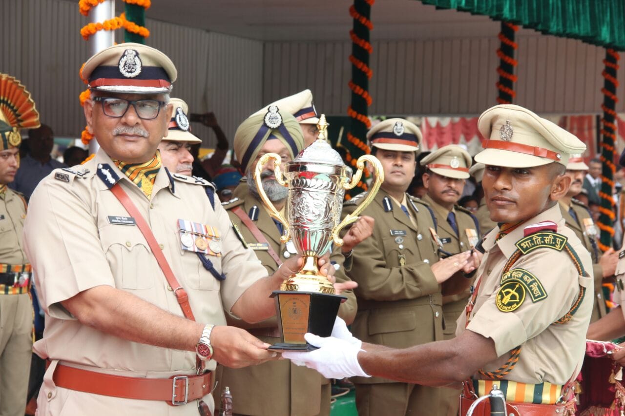officers passing out parade at itbp academy.