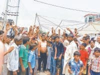 kaithal karnal road block, 3 hour road block, people want to arrest cow smuggler, kaithal