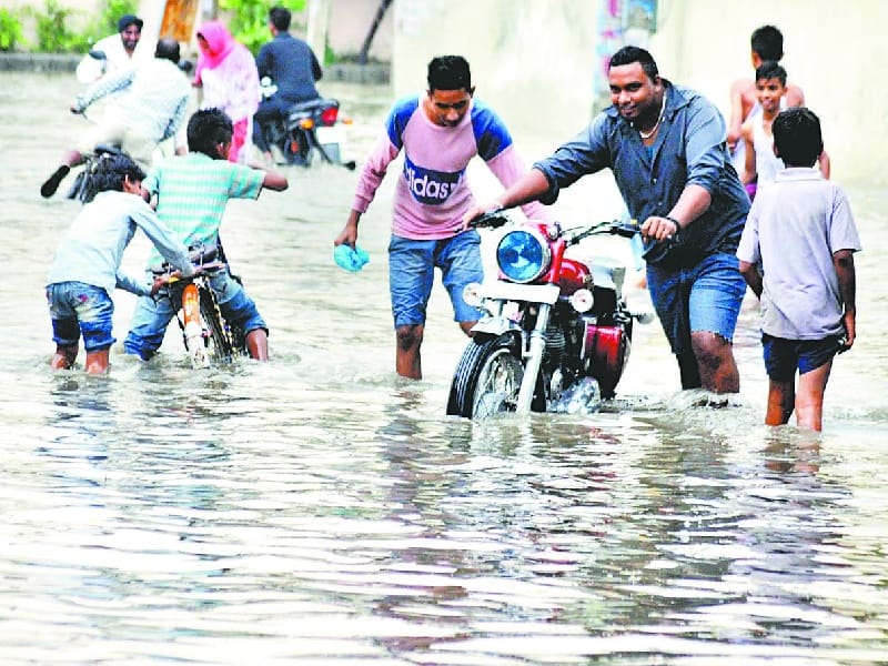 rain, 59 mm rain in ludhiana, ludhiana rain
