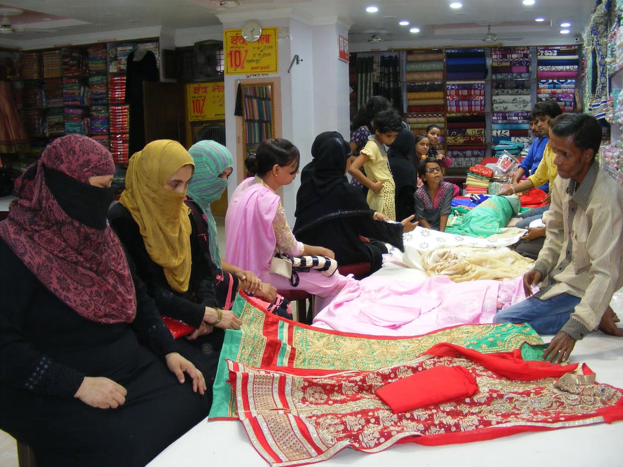 The buzzing market, celebrate festival