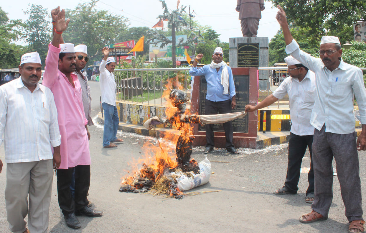 AAP burnt pm effigy