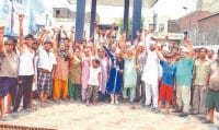 pond cleanness, people protest, two years, panipat