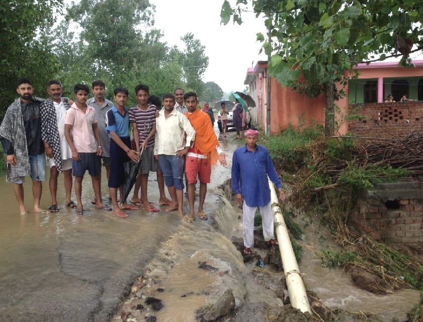 Flood after Heavy rainfall in himachal.