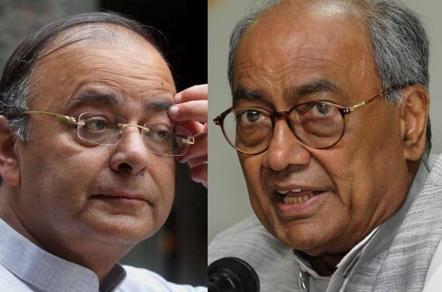 Digvijay singh targeted arun jaitly on swami