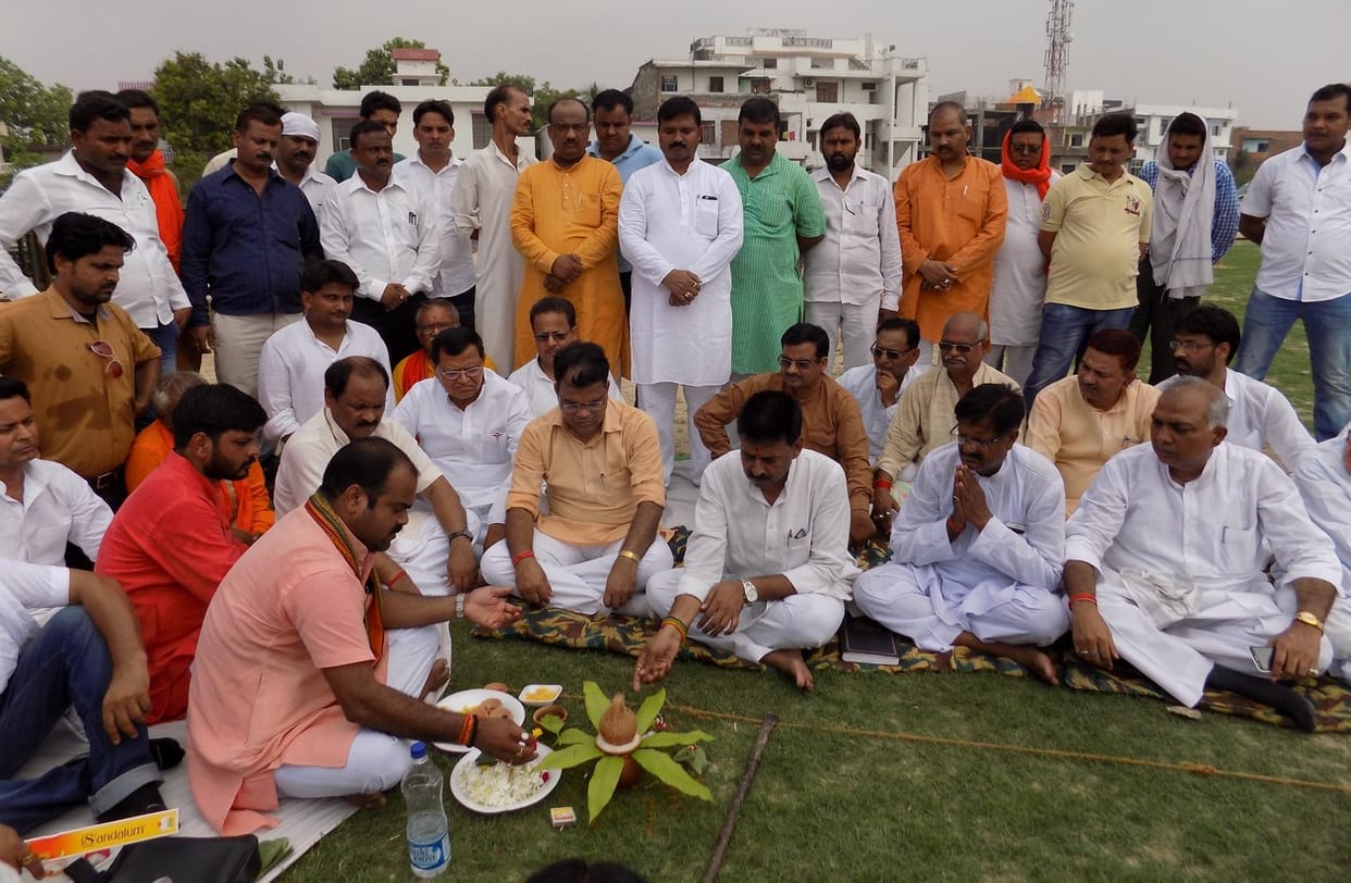 At a meeting of the BJP donations uproar