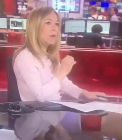  BBC newsreader caught texting on air as show goes live