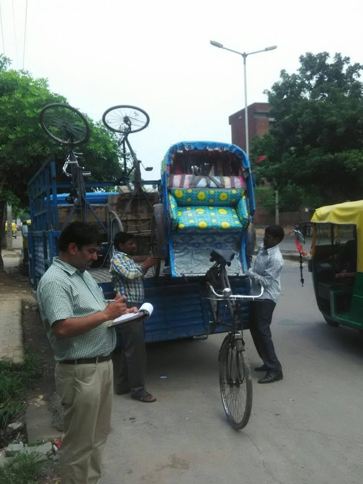 Challan, Traffic Challan, Rickshaw Challan, Cycle Challan, Chandigarh