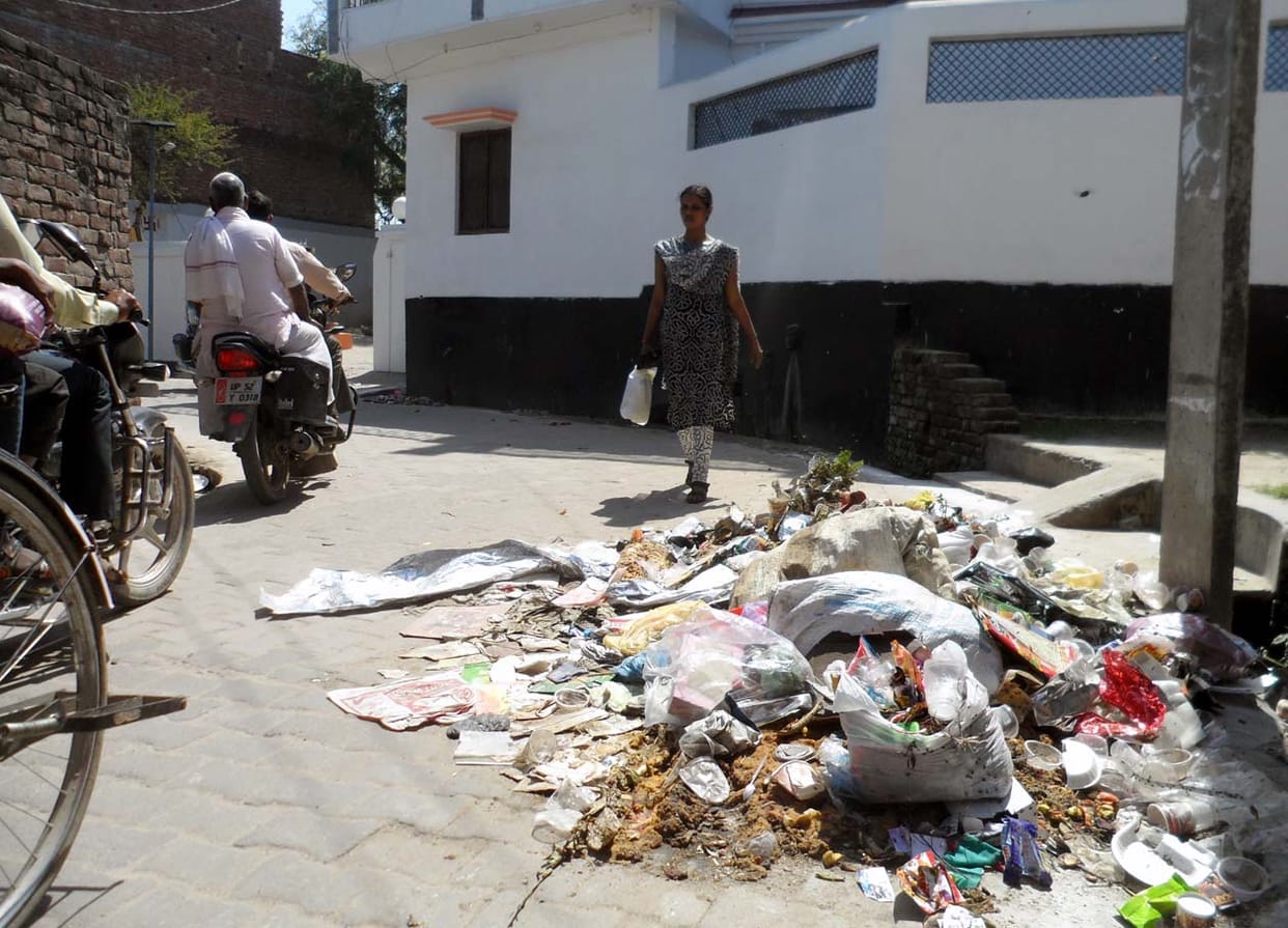 Cleaning staff were on strike