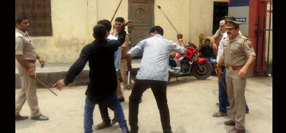 Mother and son beaten by sticks in minor disputes
