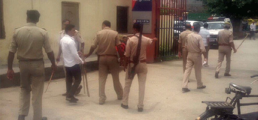 Baton charged on villagers, 15 people in custody